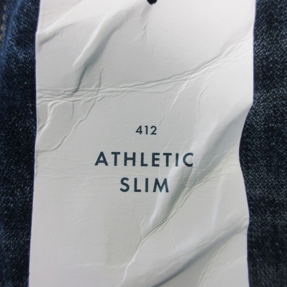 Lucky Brand 412 Athletic Slim Jeans Men 33x30 Blue Cotton Denim Distressed 710 - Picture 4 of 14